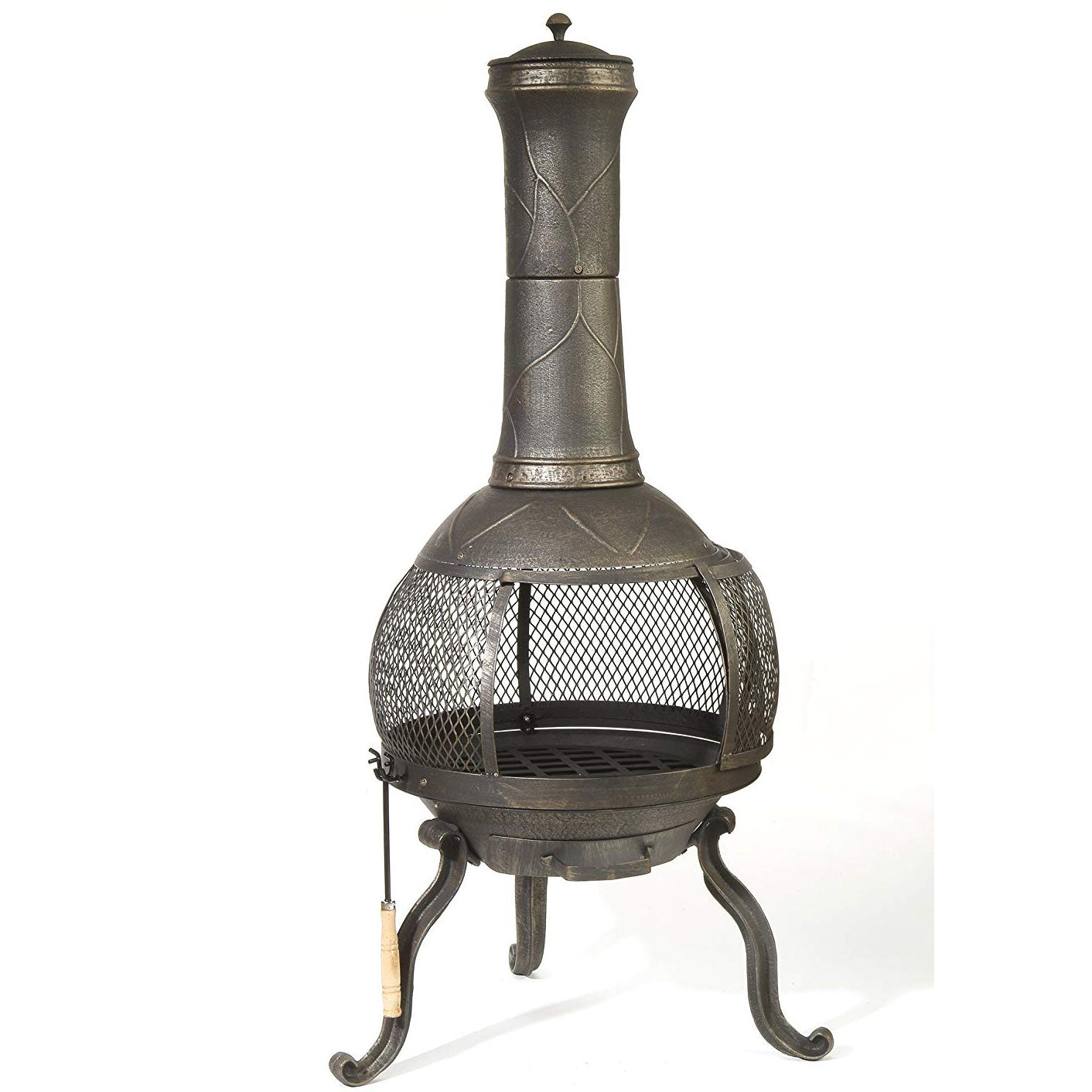 Kay Home Products Sonora Outdoor Wood Burning Metal Chimenea Fireplace (2 Pack) - VMInnovations