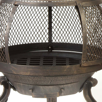 Kay Home Products Sonora Outdoor Wood Burning Metal Chimenea Fireplace (2 Pack) - VMInnovations