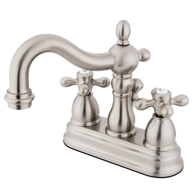 Kingston Brass 4 Inch Centerset Cross Bathroom Faucet, Brushed Nickel (Open Box)