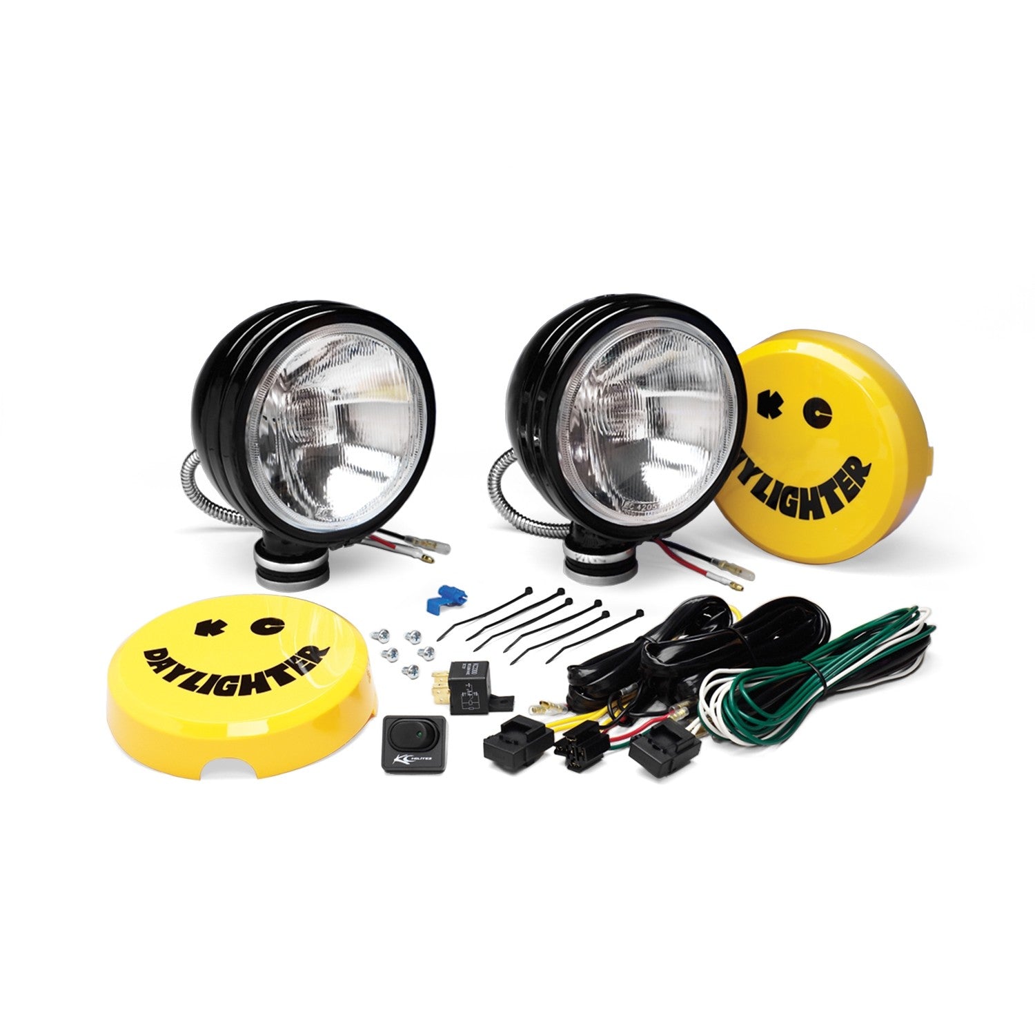 KC HiLiTES Black Vehicle Halogen Pair Spot Beam Light System, 6-Inch (Used)