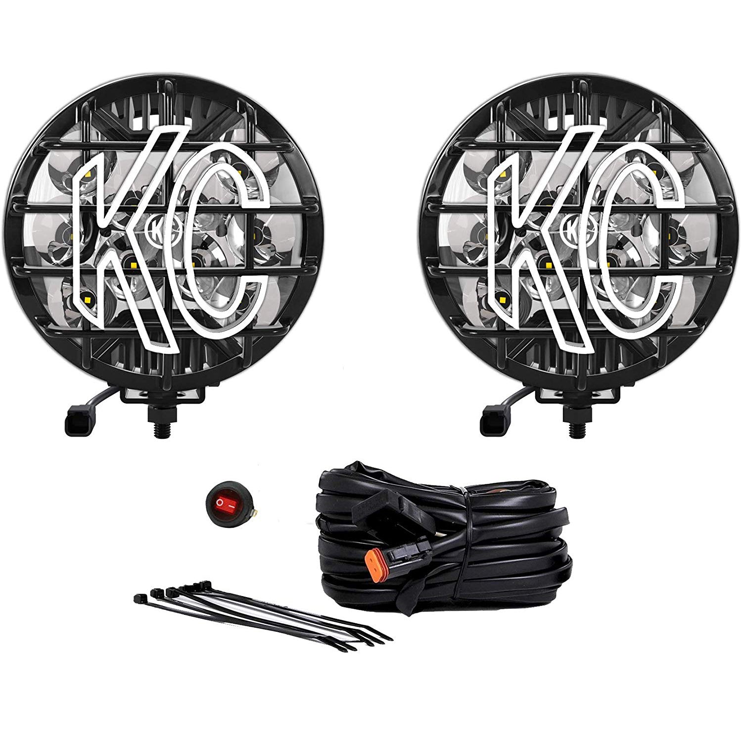 KC HiLiTES SlimLite Pro Vehicle LED Pair Spot Beam Light System, 6" (Damaged)