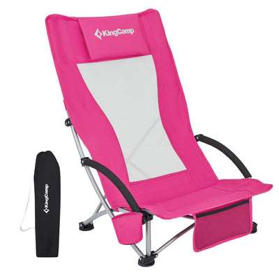 KingCamp Beach Folding Lounge Chair w/ Mesh Back & Foam Arm Rest (For Parts)