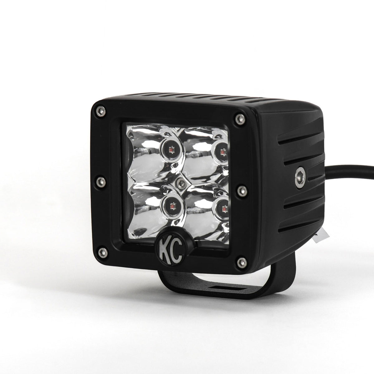 KC HiLiTES 315 C Series 3 Inch LED Dual Pair Spot Light System Pack Kit, Amber