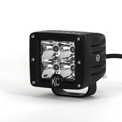 KC HiLiTES 315 C Series 3 Inch LED Dual Pair Spot Light System Pack Kit, Amber