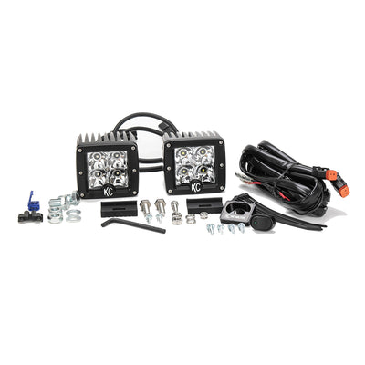 KC HiLiTES 330 C Series 3" LED Dual Spot Lighting Light System Kit (12 Pack) - VMInnovations
