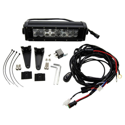 KC HiLiTES 10" C10 LED Car Light Bar Kit w/ Wiring Harness & Mounting Brackets