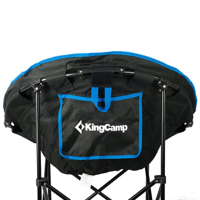 KingCamp Foldable In/Out Lounge Camping & Room Chair, Black/Blue (Open Box)
