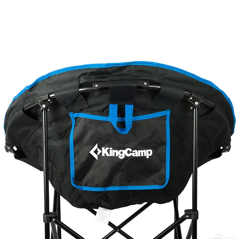 KingCamp Indoor/Outdoor Saucer Lounge Camping & Room Chair, Black/Blue(Open Box)