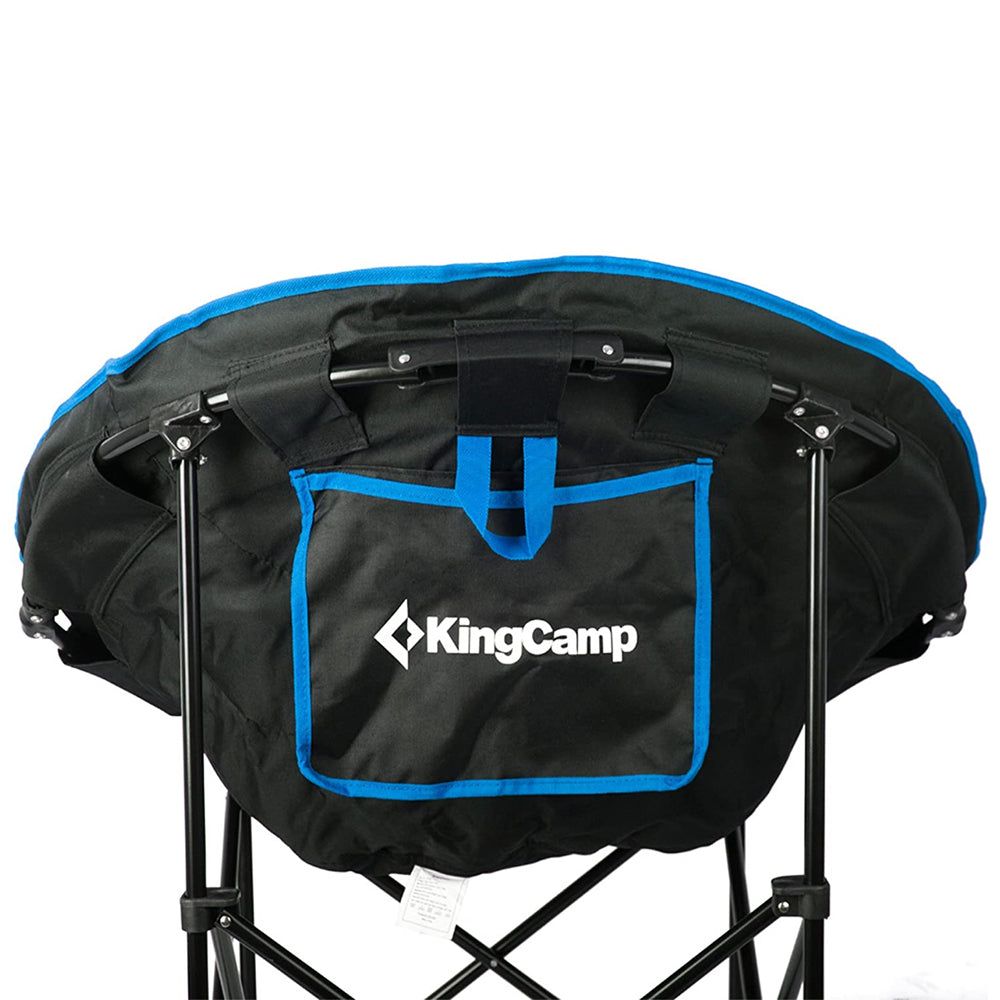 KingCamp Foldable In/Out Lounge Camping & Room Chair, Black/Blue (Open Box)