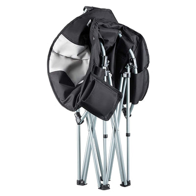 KingCamp Foldable Indoor/Outdoor Saucer Camping/Room Chair, Black/Grey(Open Box)