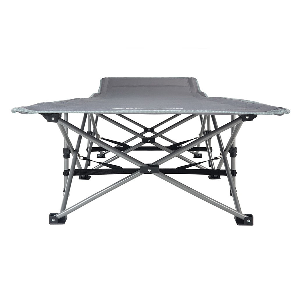 KingCamp Folding Deluxe Lightweight Portable Camping Bed Cot w/ Carry Bag, Gray