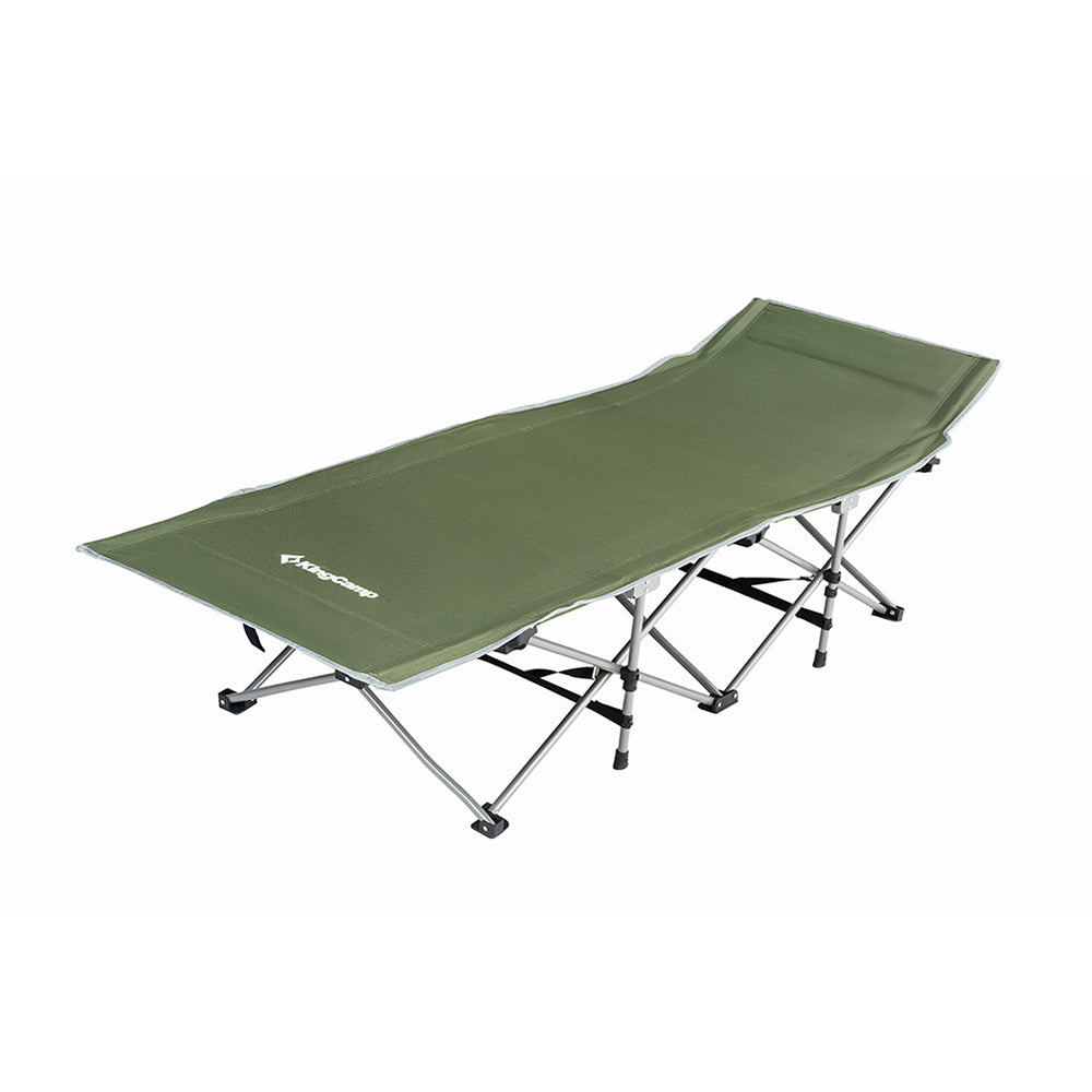 KingCamp Folding Deluxe Lightweight Portable Camping Bed Cot w/ Carry Bag, Green