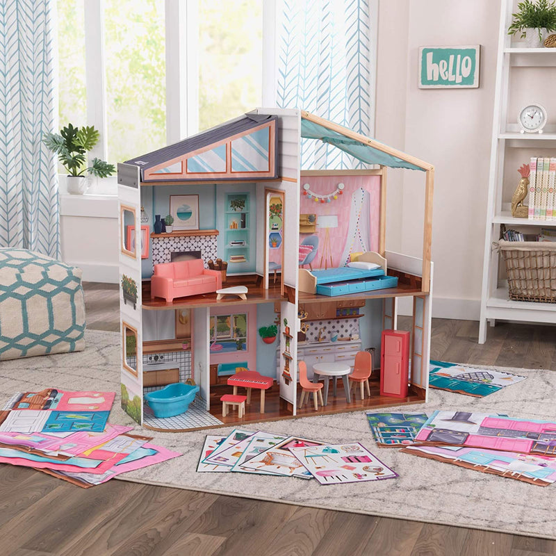 KidKraft Designed by Me Magnetic Makeover Dollhouse with Accessories & Furniture