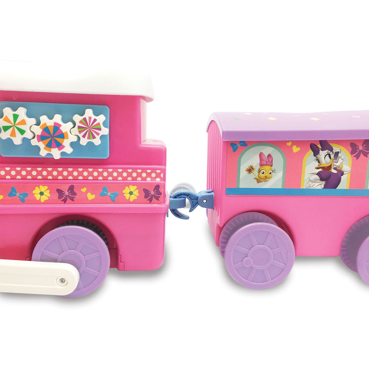 Kiddieland Disney Minnie Mouse Activity Ride On Train Engine and Caboose Toy