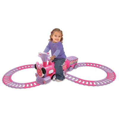 Kiddieland Disney Minnie Mouse Activity Ride On Train Engine and Caboose Toy