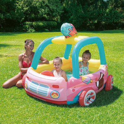 Summer Waves 6ft x 20in Inflatable Frog & Ice Cream Truck Pool & Play Center