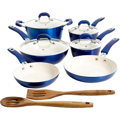 Kenmore Arlington 12 Pc Nonstick Ceramic Cookware and Accessory Set (Open Box)