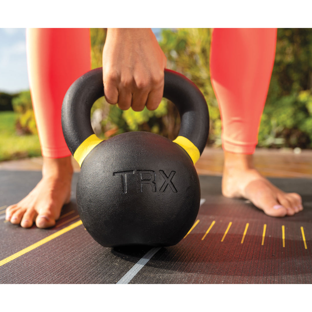 TRX Rubber Coated Kettlebell for Weight & Strength Training, 70.5 Pounds (32 kg)