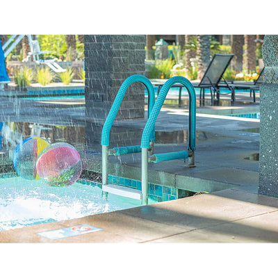 KoolGrips Comfort Cover 4 Foot Zippered Handrail Ladder Grip Sleeve, Indian Teal