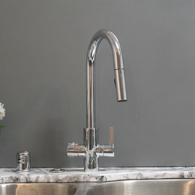 Westbrass HotMaster 4 in 1 Hot Water Dispenser Faucet w/Instant Hot Tank, Chrome