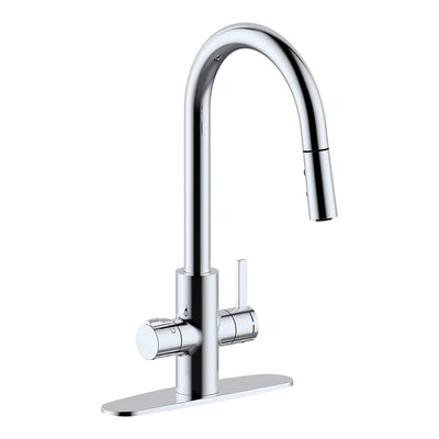 Westbrass 4in1 Hot Water Dispenser Faucet w/ Hot Tank, Polished Chrome(Open Box)