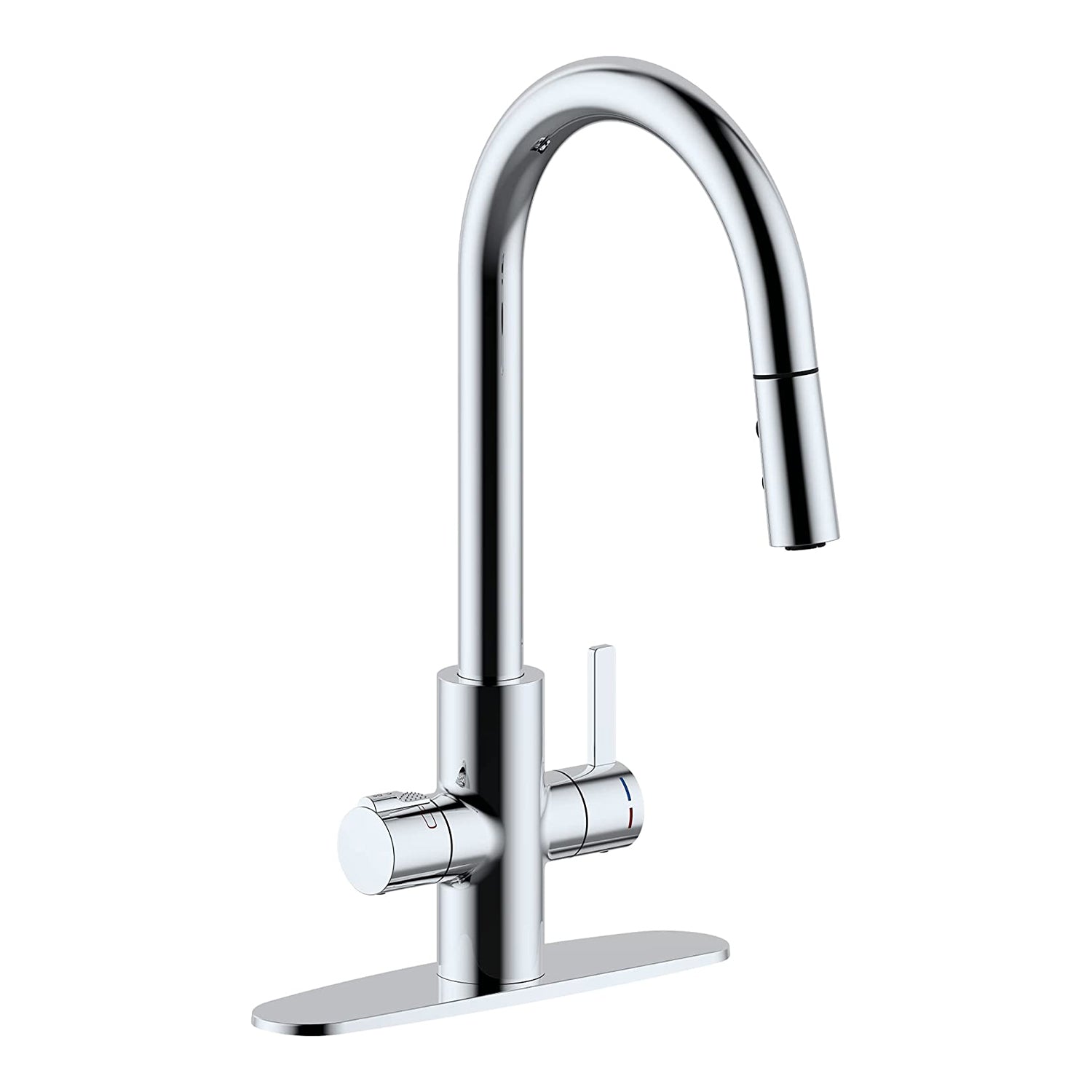 Westbrass 4in1 Hot Water Dispenser Faucet w/ Hot Tank, Polished Chrome(Open Box) - VMInnovations