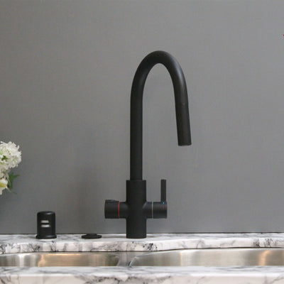 Westbrass HotMaster 4 in 1 Hot Water Dispenser Faucet w/ Instant Hot Tank, Black