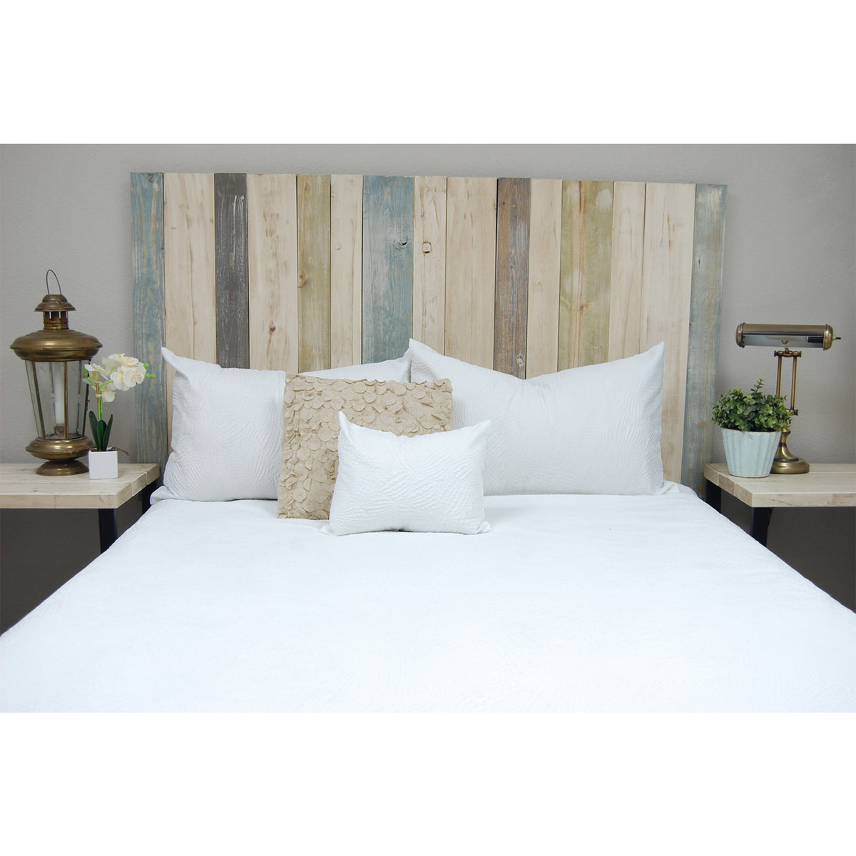 Barn Walls Floating Hanger Handmade 3 Panel Wall Headboard, Queen (Open Box)