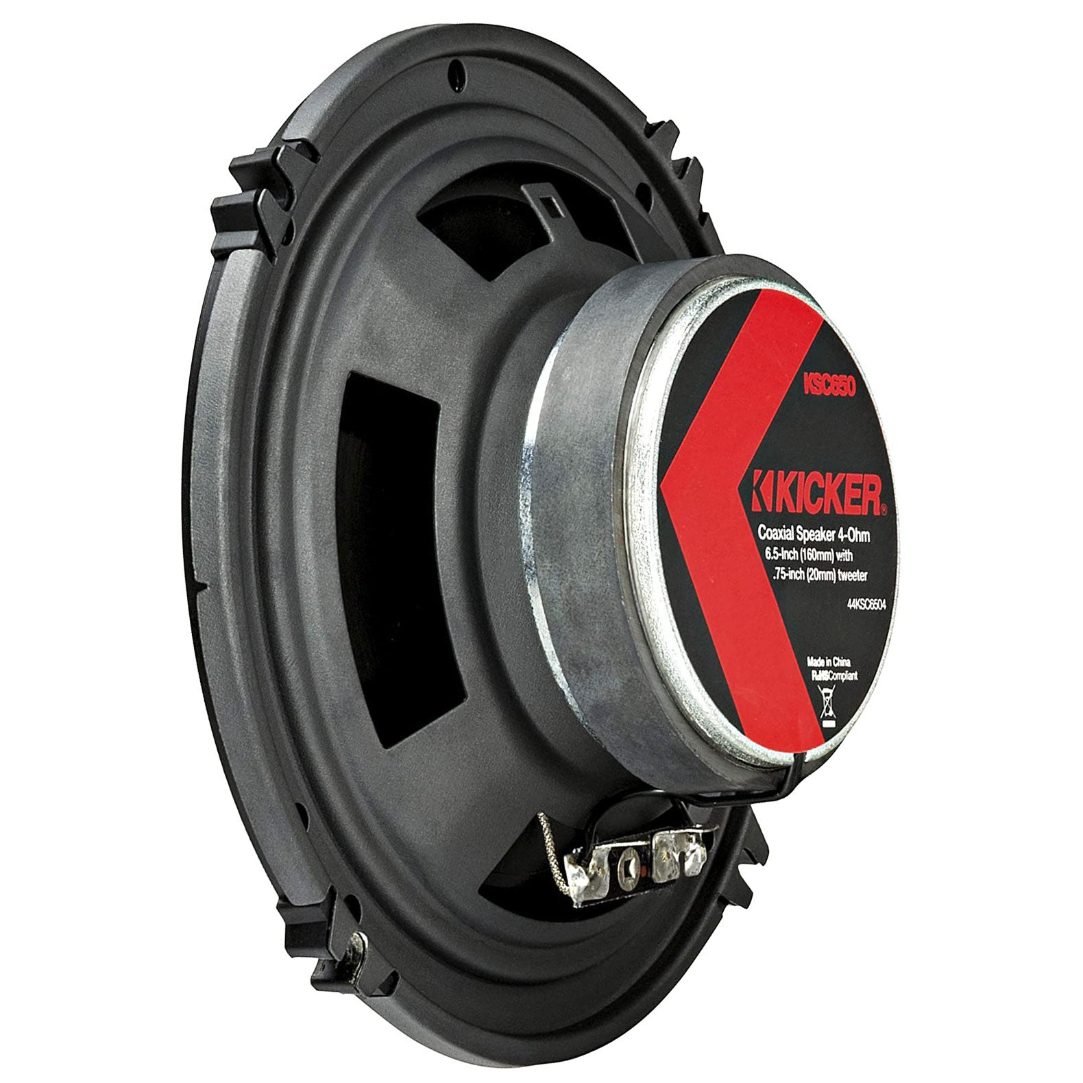 KICKER 44KSC6504 KS Series 6.5 Inch 4 Ohm Coaxial Car Audio Speakers (8 Pack) - VMInnovations