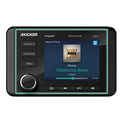 Kicker 46KMC5 Marine 240W 6 Channel LCD Gauge Style Bluetooth Boat Media Center