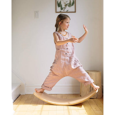 Kinderfeets Original Kinderboard Versatile Waldorf Wooden Balance Board (2 Pack)