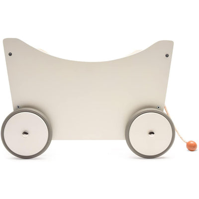Kinderfeets 2-in-1 Versatile Baby Toddler Wooden Toy Storage Box Walker, White - VMInnovations