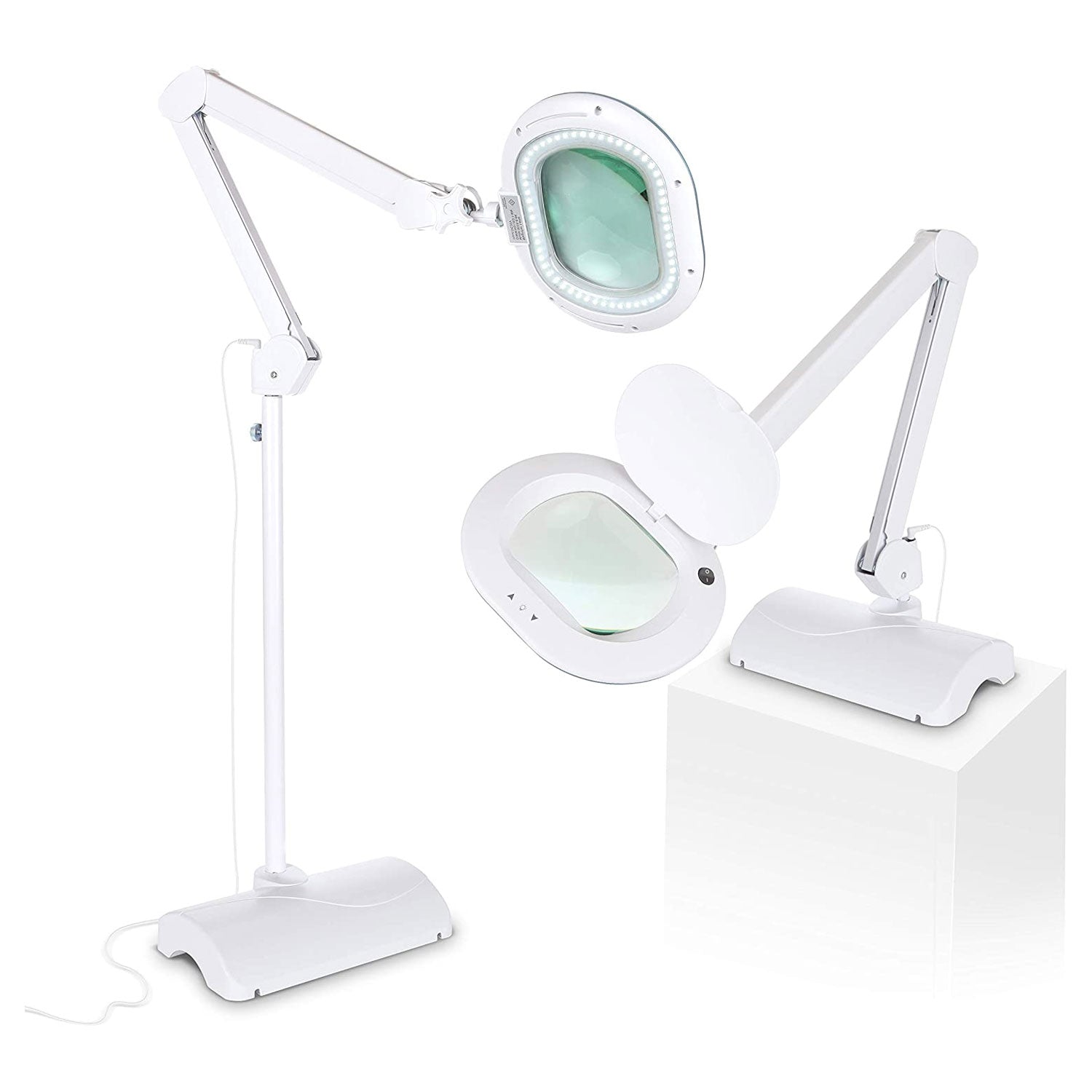 Brightech Lightview XL 2 in 1 Magnifying Floor and Desk Lamp, White (Open Box) - VMInnovations