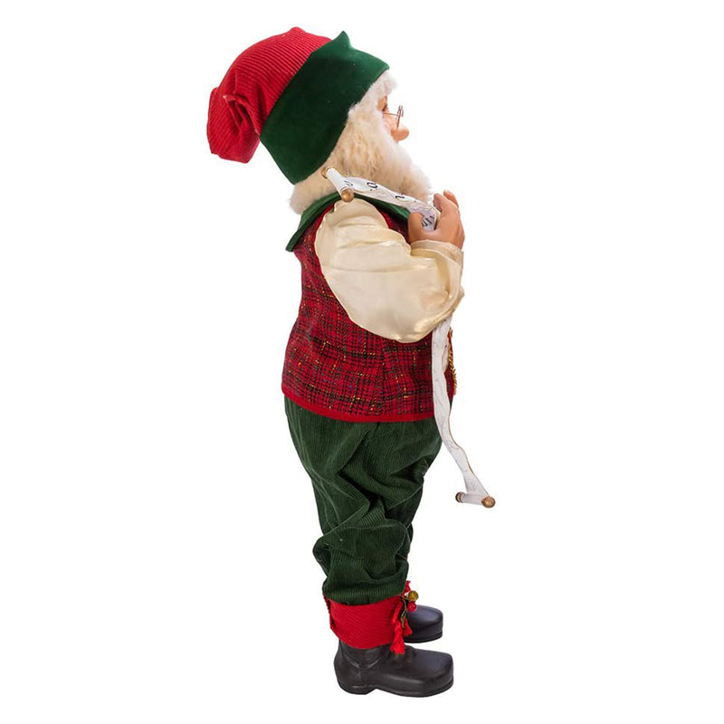 Kurt Adler 36" Kringles Elf Figurine for Fans & Collectors, Red & Green(Damaged)