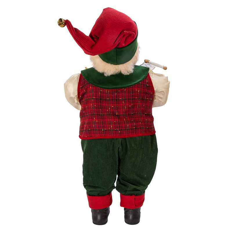 Kurt Adler 36" Kringles Elf Figurine for Fans & Collectors, Red & Green(Damaged)