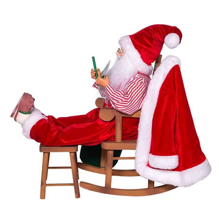 Kurt Adler 18" Kringle Claus Sitting in Chair with Bag of Gifts,Multicolor(Used)