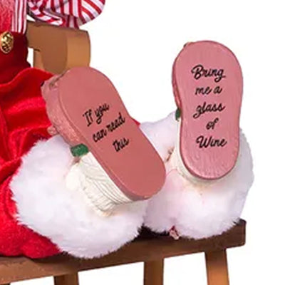 Kurt Adler 18" Kringle Claus Sitting in Chair with Bag of Gifts,Multicolor(Used) - VMInnovations