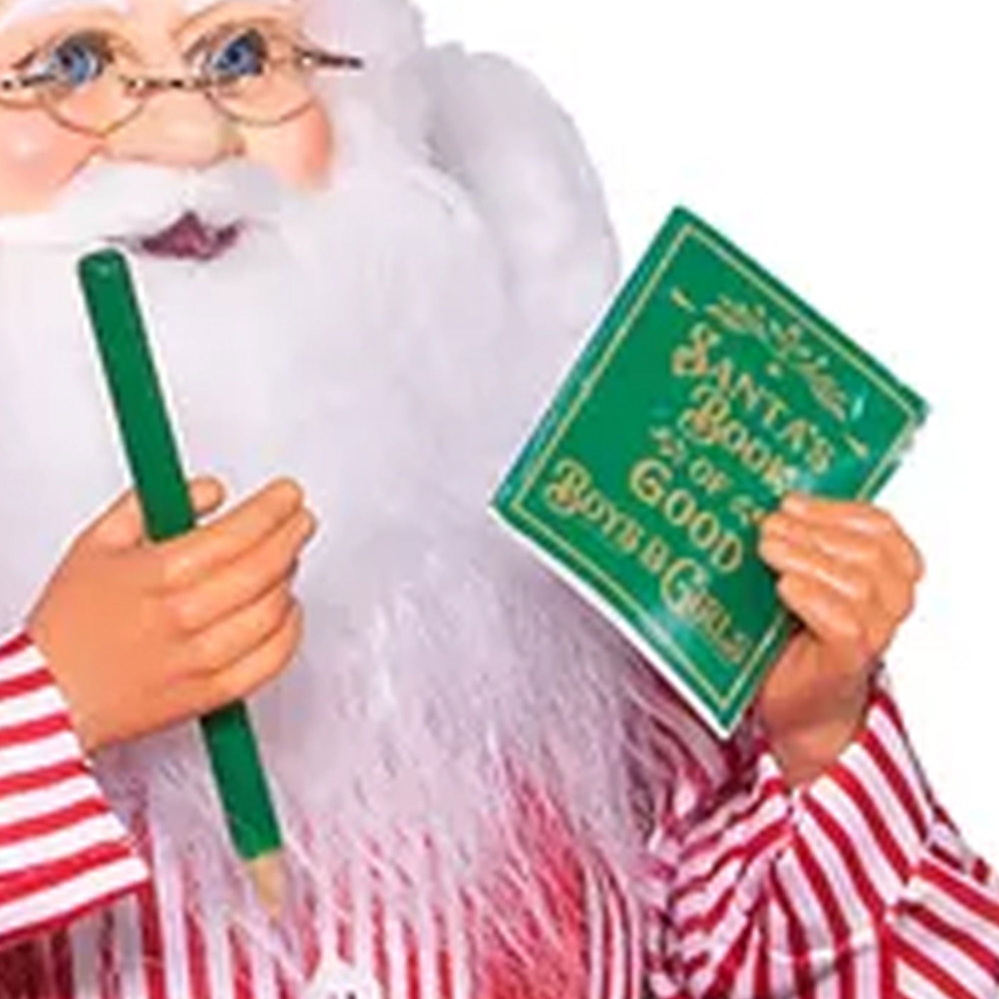 Kurt Adler 18" Kringle Claus Sitting in Chair with Bag of Gifts,Multicolor(Used) - VMInnovations