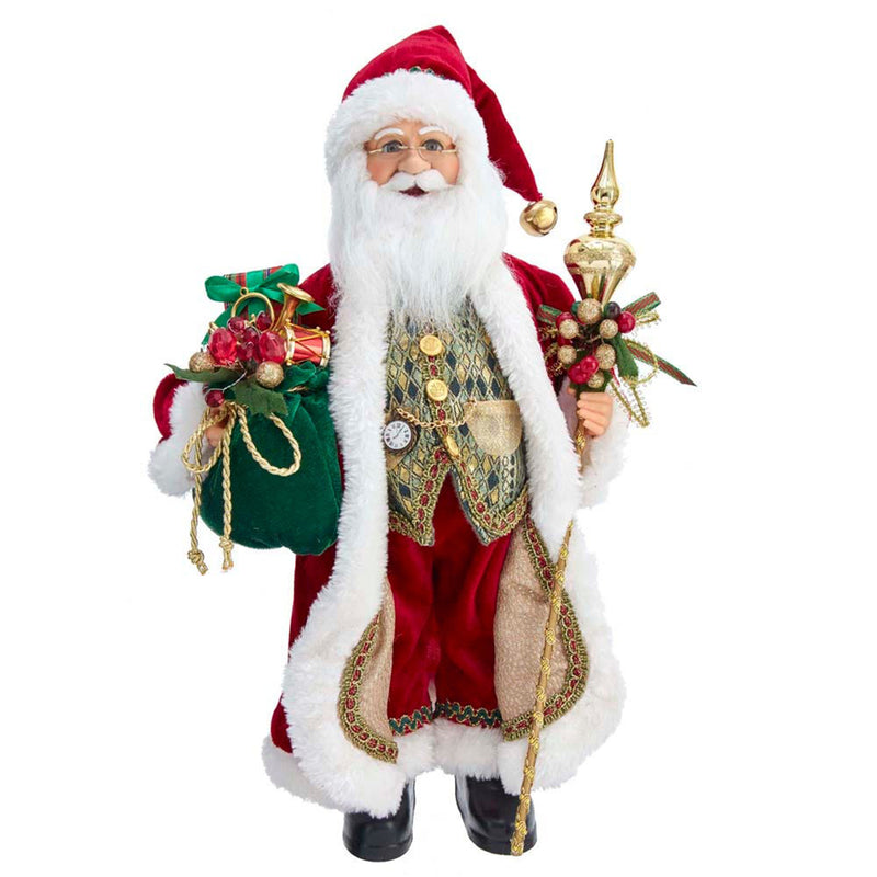 Kurt Adler 17 Inch Kringle Klaus Elegant Santa with Staff for Fans or Collectors