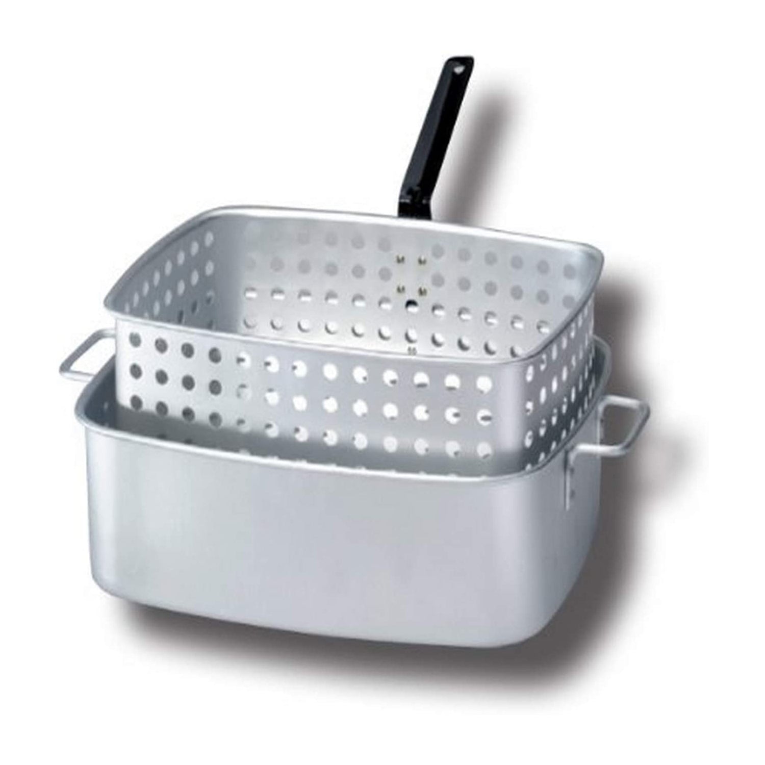 King Kooker KK6 Aluminum Frying Pan and Basket, 15 Quart Capacity (Open Box)