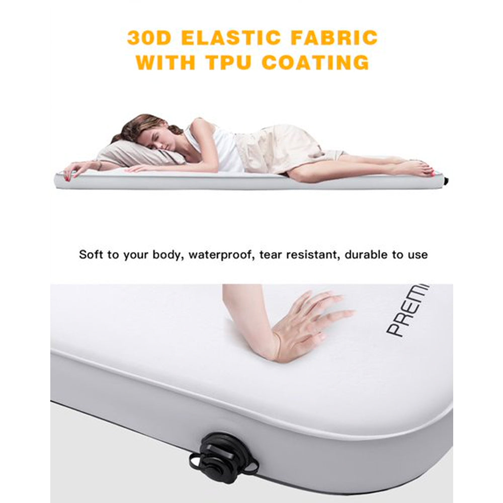KingCamp Luxury 3D 3 Inch Extra Wide Large Self Inflating Sleeping Pad, Grey