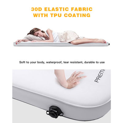 KingCamp Luxury 3D 3 Inch Extra Wide Large Self Inflating Sleeping Pad, Grey