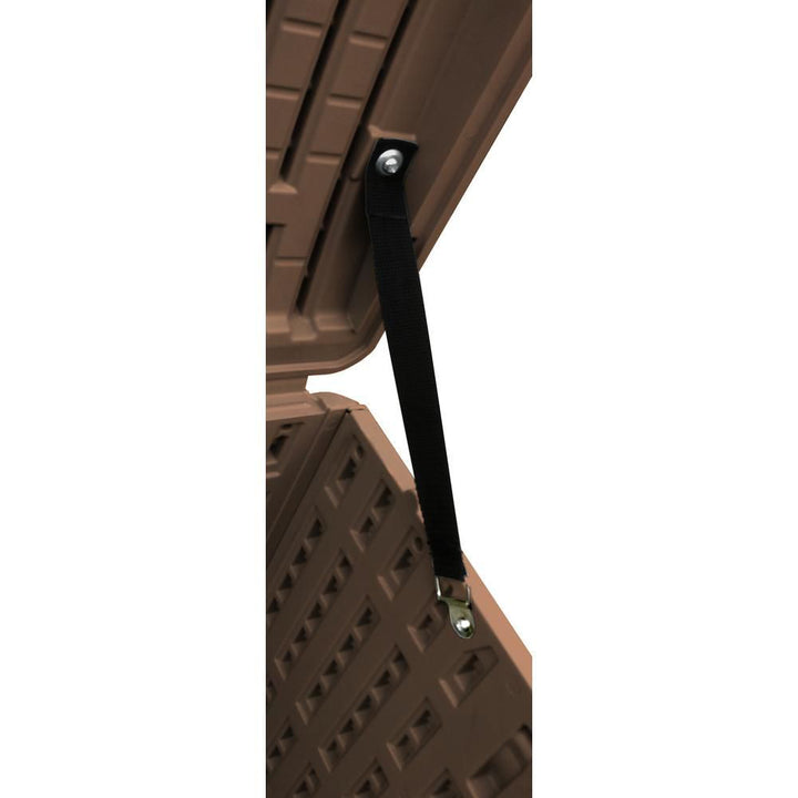 Plastic Development Group 105-Gallon Resin Storage Deck Box, Java Brown (Used)