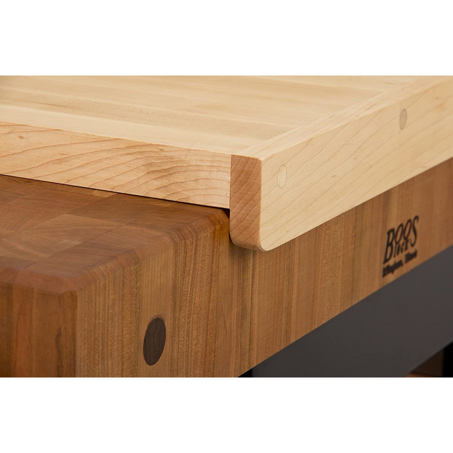 John Boos Block 23.75" Square Cutting Block with 3 Piece Maintenance Oil Set - VMInnovations