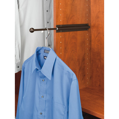 Rev-A-Shelf 12" Extendable Metal Closet Valet Clothes Rod, Bronze, CVL-12-ORB - VMInnovations