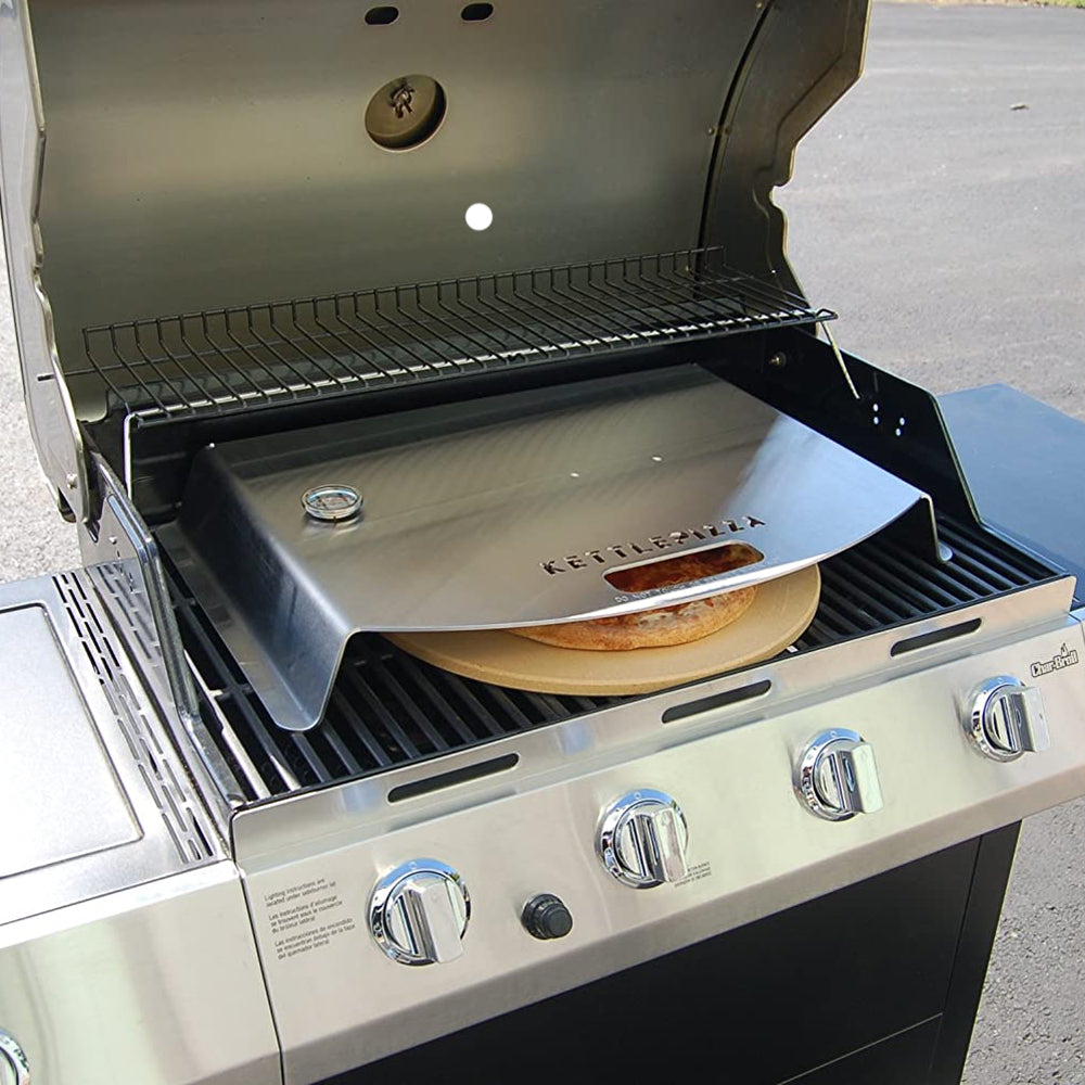 KettlePizza Stainless Steel Pizza Oven Kit for Gas Cooking Grill (Open Box)