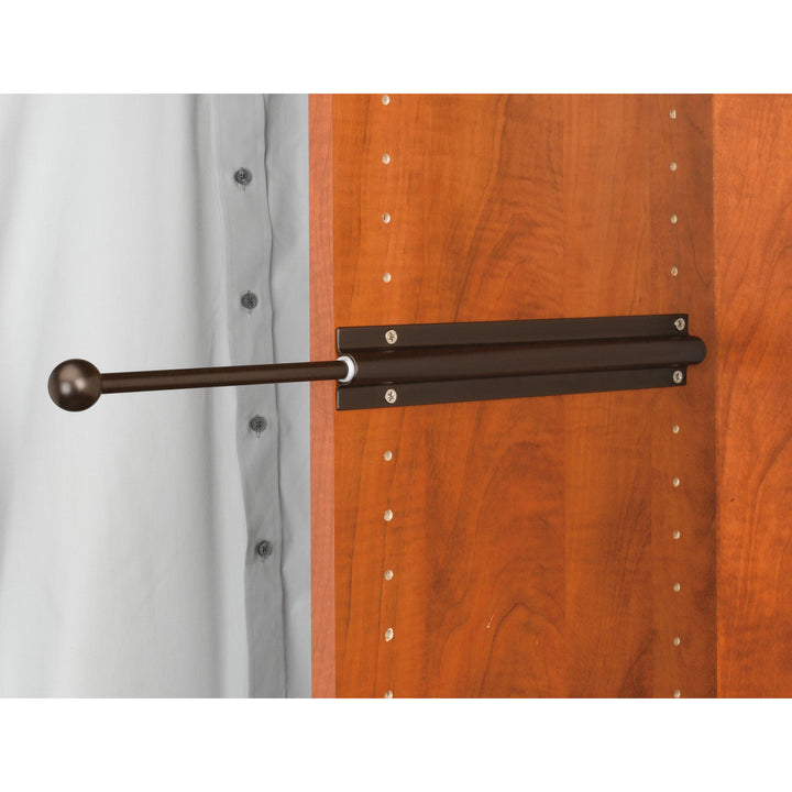 Rev-A-Shelf 12" Extendable Metal Closet Valet Clothes Rod, Bronze, CVL-12-ORB