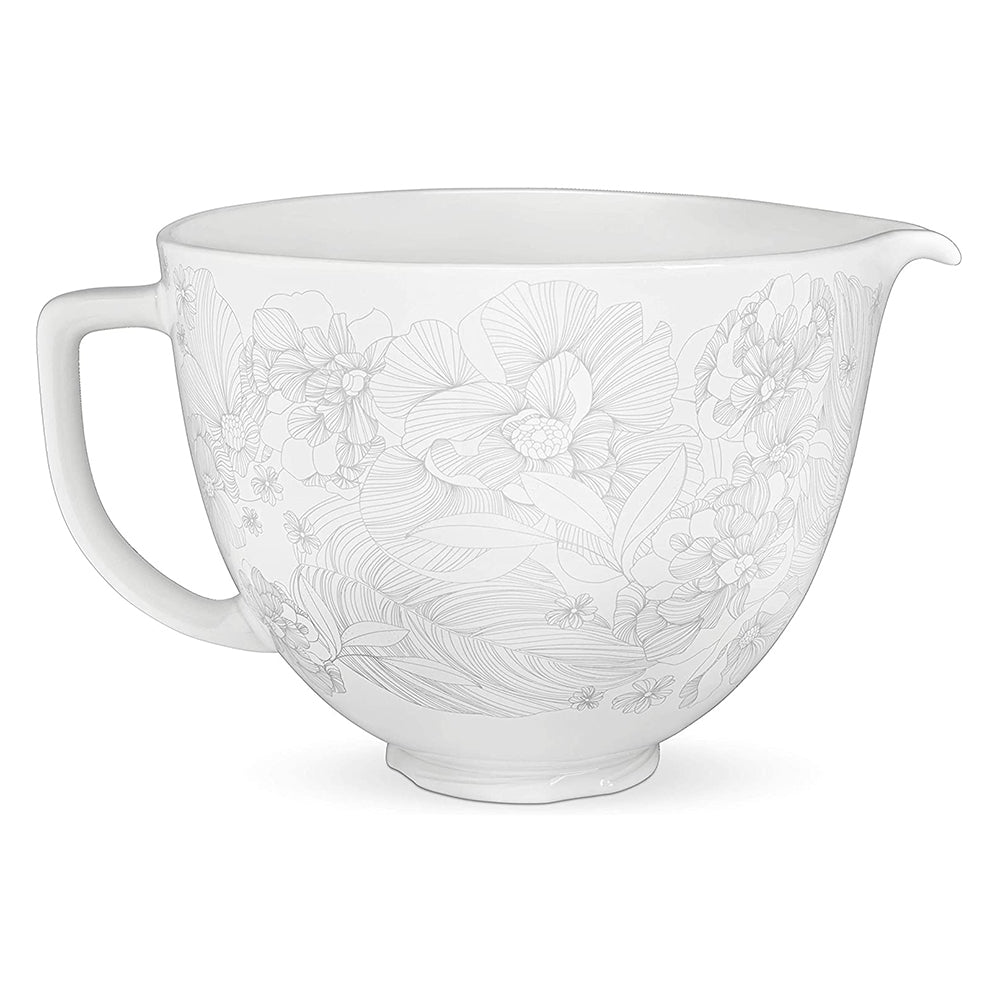 KitchenAid 5 Quart Whispering Floral Ceramic Mixing Bowl for Kitchen Stand Mixer