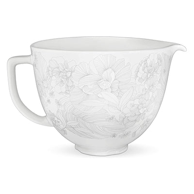 KitchenAid 5 Quart Whispering Floral Ceramic Mixing Bowl for Kitchen Stand Mixer