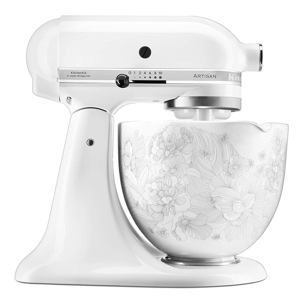KitchenAid 5 Quart Whispering Floral Ceramic Mixing Bowl for Kitchen Stand Mixer